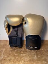 Luva de boxe Everlast Elite Evershield 16 oz XL preta e dourada gancho e laço de treinamento comprar usado  Enviando para Brazil