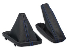 FÜR BMW E36 COMPACT 93-00 SCHALTMANSCHETTE SCHALTSACK HANDBREMSSACK NAHT BLAU na sprzedaż  PL