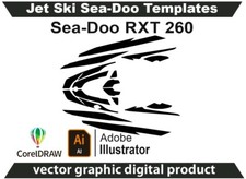 Modelos de jet ski Sea-Doo RXT 260 2010-2016 formato vetorial Ai Cdr J13 comprar usado  Enviando para Brazil