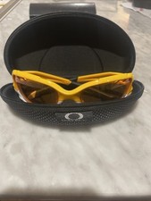 Óculos de sol Oakley Jawbone atômico branco amarelo polarizado com estojo 04-206 62-18, usado comprar usado  Enviando para Brazil