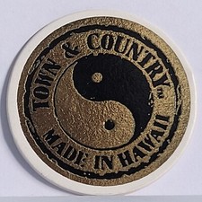 Vintage Pog * T & C / Town & Country Surf Hawaii * Foil Gold / Black * Bin102 comprar usado  Enviando para Brazil