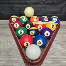 Bolas de bilhar vintage com triângulo e suporte de bola  comprar usado  Enviando para Brazil