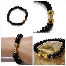 Pulseira de miçangas masculina feminina preta lavadora LIVE LIFT fitness academia haltere NOVO comprar usado  Enviando para Brazil