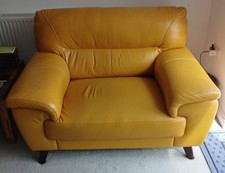 Leather cuddle chair for sale  STOKE-ON-TRENT