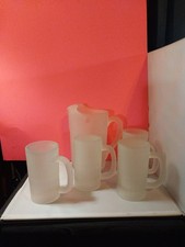 Jarro de vidro fosco tiara vintage e pedras de cerveja estes são maravilhosos no freezer comprar usado  Enviando para Brazil