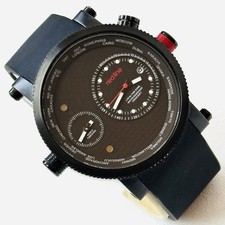 Red Line Specialist relógio de data masculino tempo duplo preto IP aço inoxidável 50037 comprar usado  Enviando para Brazil