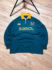 Camisa de Rugby Vintage Canterbury África do Sul Manga Longa Verde Tamanho GG, usado comprar usado  Enviando para Brazil