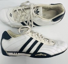 Tênis Adidas Goodyear Race Driving couro branco masculino tamanho 9.5 AUS., usado comprar usado  Enviando para Brazil