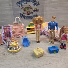 Acessórios de mesa para troca de cama para berço Fisher Price Loving Family para casa de bonecas , usado comprar usado  Enviando para Brazil