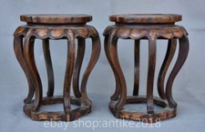 Cadeira de banqueta rara chinesa antiga da dinastia Huaghuali Palace móveis de flores 8,4", usado comprar usado  Enviando para Brazil