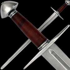 Espada normanda de aço carbono pronta para batalha guerreiro medieval Full Tang, usado comprar usado  Enviando para Brazil