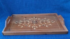 Vassoio legno intarsiato usato  Roma