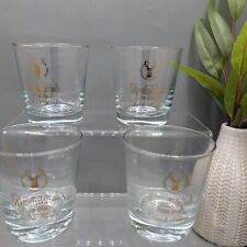 Conjunto de 4 copos Glenfiddich puro malte uísque escocês logotipo da marca letras douradas comprar usado  Enviando para Brazil