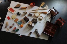Lote de brinquedos vintage coleção miniaturas e acessórios mistos para casa de bonecas comprar usado  Enviando para Brazil