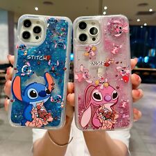 Usado, Capa estojo areia movediça bling líquido ponto rosa bonito desenho animado para vários telefones comprar usado  Enviando para Brazil