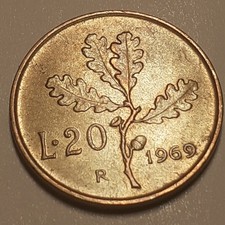 20 lire 1969 usato  Biella