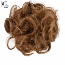 Usado, Peça de cabelo coque encaracolado natural real bagunçado extensões de cabelo scrunchie como humano  comprar usado  Enviando para Brazil