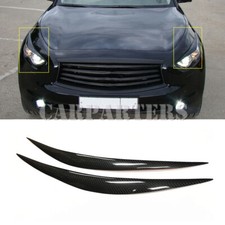 2X para Infiniti FX35 FX37 FX50 QX70 farol de fibra de carbono tampa de pálpebra sobrancelha comprar usado  Enviando para Brazil