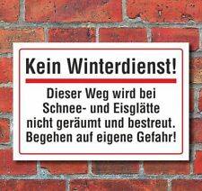 Schild kein winterdienst gebraucht kaufen  Bad Driburg