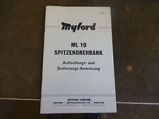 Myford ml10 lathe for sale  UK