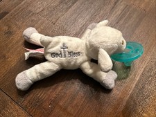 Usado, Chupeta de pelúcia WubbaNub Mary Meyer "God Bless" cordeiro comprar usado  Enviando para Brazil