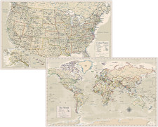 Antique laminated map for sale  Denver
