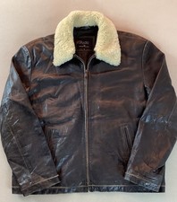 Vintage leather bomber for sale  ROYSTON