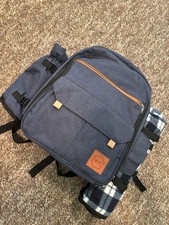 Mochila de piquenique com utensílios, pratos, xícaras, cobertor para sentar, conveniente comprar usado  Enviando para Brazil