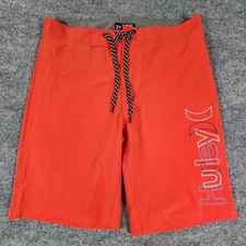 Usado, Shorts de prancha Hurley masculino tamanho 29 vermelho fantasma vibrações poliéster stretch praia surf comprar usado  Enviando para Brazil
