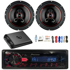 Receptor MP3 AM/FM estéreo single DIN Pioneer, 2x 6,5" alto-falantes 330W, amplificador com kit comprar usado  Enviando para Brazil