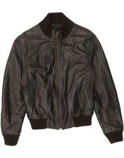 Usado, Jaqueta de couro masculina vintage IT 48 média couro preto CN01 comprar usado  Enviando para Brazil