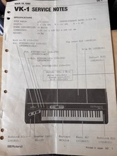 Roland service notes for sale  CARMARTHEN