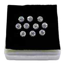 Usado, Diamante branco natural 3 mm, corte redondo, VVS1, grau D, lote de 10 peças certificadas D4 comprar usado  Enviando para Brazil