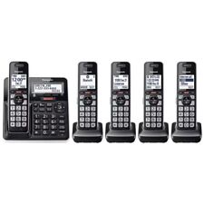 Sistema telefónico inalámbrico Panasonic contestador automático 5 auriculares Bluetooth bloque de llamadas segunda mano  Embacar hacia Mexico