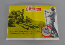 Instruções de operação/guincho de puxar manual padrão 1,5 T suporte 05/1966, usado comprar usado  Enviando para Brazil