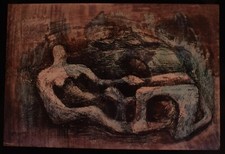VINTAGE Lanterna Mágica Slide FIGURA RECLINÁVEL EM MADEIRA POR HENRY MOORE FOTO C1950 comprar usado  Enviando para Brazil