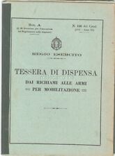 Tessera dispensa dai usato  Roma