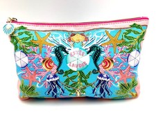 4 bolsas: ESTEE LAUDER bolsa de maquiagem estampada cavalo marinho zíper concha ~ 2 aparência lateral, usado comprar usado  Enviando para Brazil