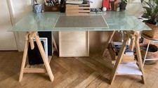 Toughened glass desk for sale  LONDON