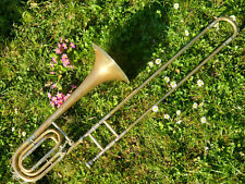 Bom, antigo trombone de válvula de quarto "B. Fulik" com guirlanda, usado comprar usado  Enviando para Brazil
