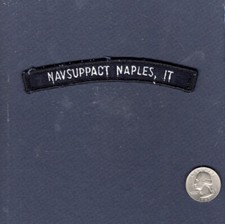 NSA Naval Support Activity NAPLES Navy Uniforme Rocker Base Unit Patch comprar usado  Enviando para Brazil