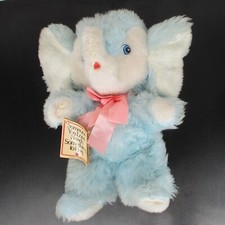 Decoração de brinquedo difuso vintage década de 1970 Rushton azul elefante bicho de pelúcia felpudo, usado comprar usado  Enviando para Brazil