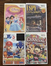 Conjunto de 4 jogos infantis de Wii: Disney Princess Sonic Carnival I Spy Spooky Mansion, usado comprar usado  Enviando para Brazil