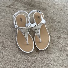 Ladies white sandals for sale  RUGELEY