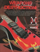 AXL USA Bloodsport Series Fire Ax anúncio de guitarra 2007 FireAx impressão de anúncio comprar usado  Enviando para Brazil