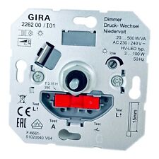 Gira 2262 00 Einsatz / NV-Dimmeinsatz / 20-500W/VA / DruckWechsel comprar usado  Enviando para Brazil