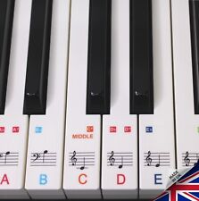Adesivos de piano para teclado 49/61 teclas, transparente, removível, adesivos coloridos, Reino Unido comprar usado  Enviando para Brazil