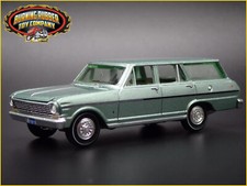 1963 63 CHEVY CHEVROLET NOVA II 400 STATION WAGON MODELO DE CARRO FUNDIDO ESCALA 1:64, usado comprar usado  Enviando para Brazil