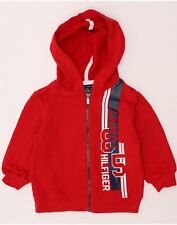 Suéter com capuz Tommy Hilfiger bebê meninos gráfico zíper 9-12 meses algodão vermelho YC15 comprar usado  Enviando para Brazil