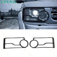 Tampa de farol dianteiro preta acabamento molduras de luz para Land Rover Discovery 4 2010-16, usado comprar usado  Enviando para Brazil